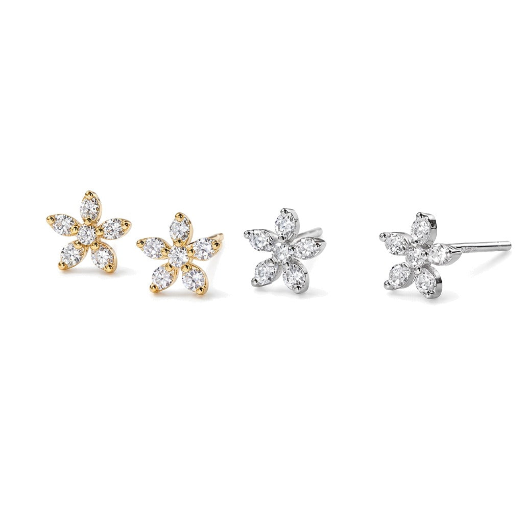 Aretes Flor de Cerezo con Zirconias