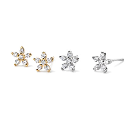 Aretes Flor de Cerezo con Zirconias