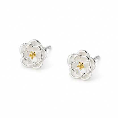 Aretes Flor de Camelia