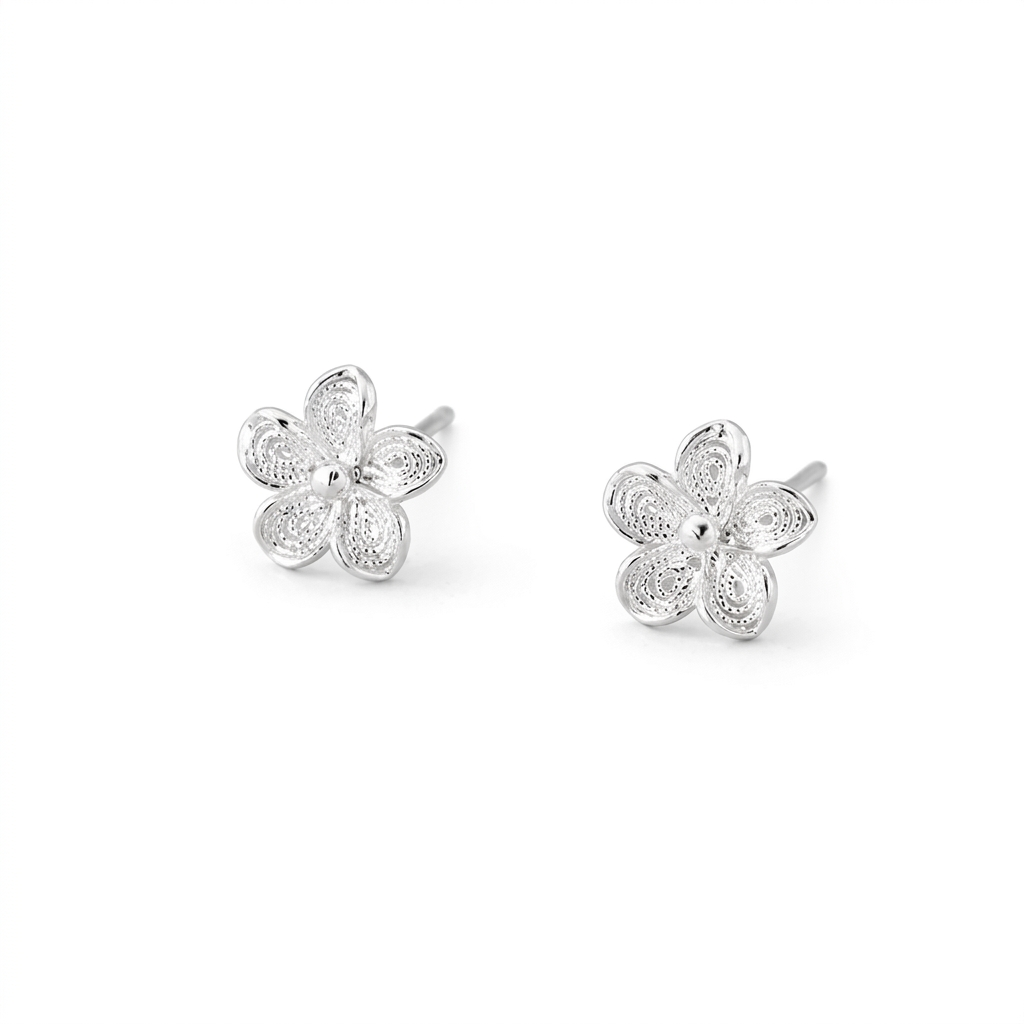 Aretes Flor Tejida Calada