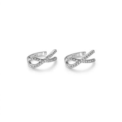 Arete de Clip Cruz con Zirconias