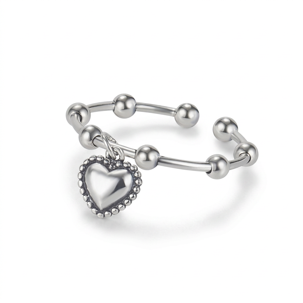 Anillo Abierto Corazón Dulce