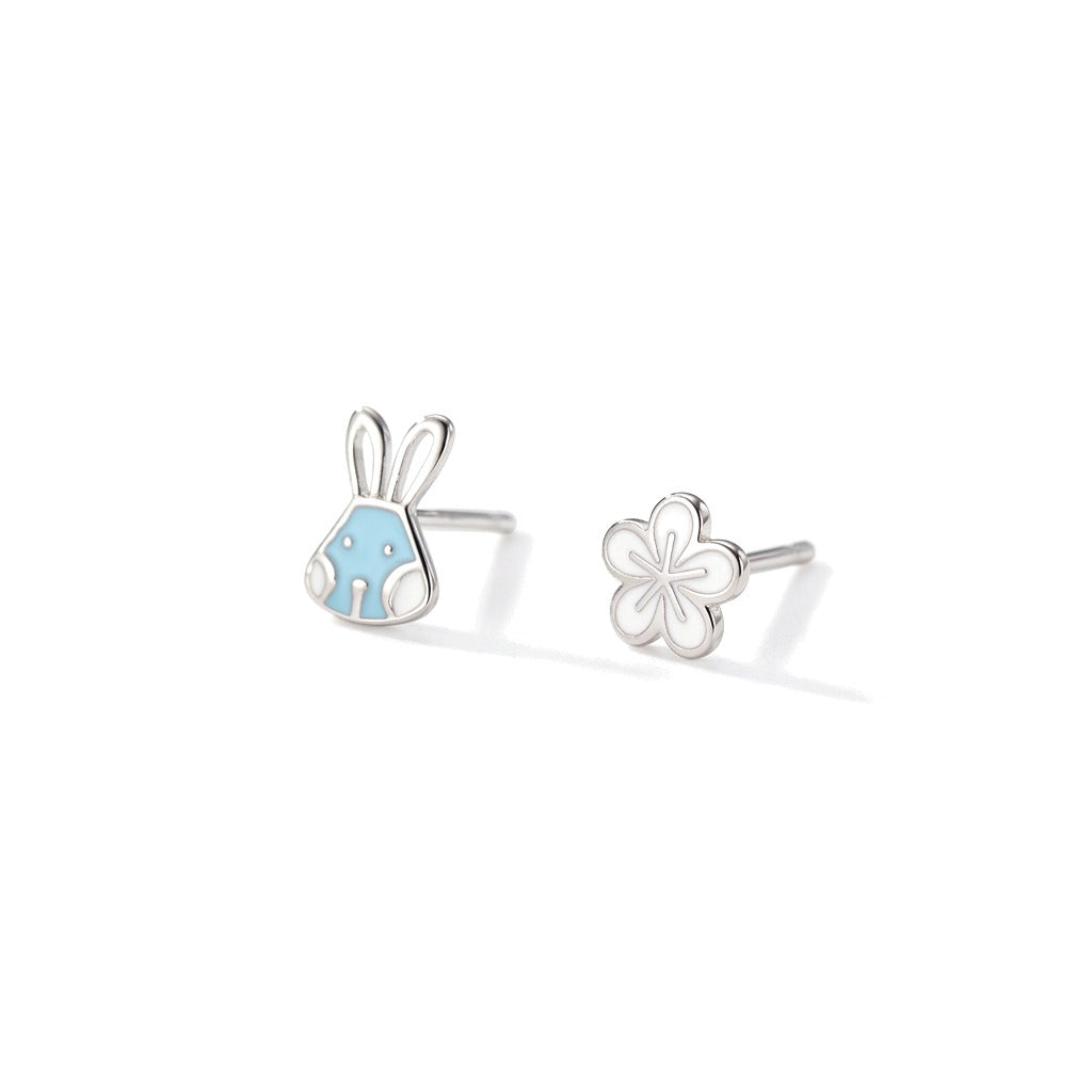 Aretes Conejito y Flor