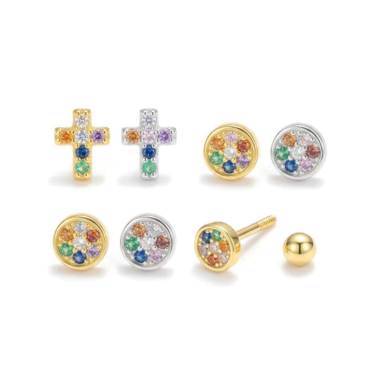 Aretes Cruz de Zirconias