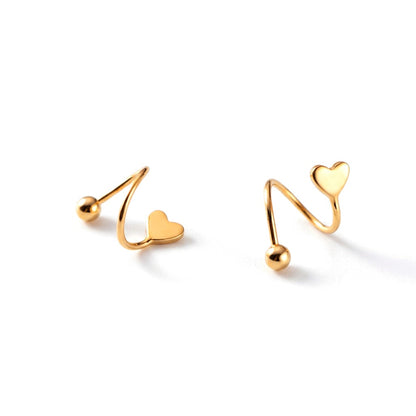 Aretes Mini Estrella y Corazón para Cartílago