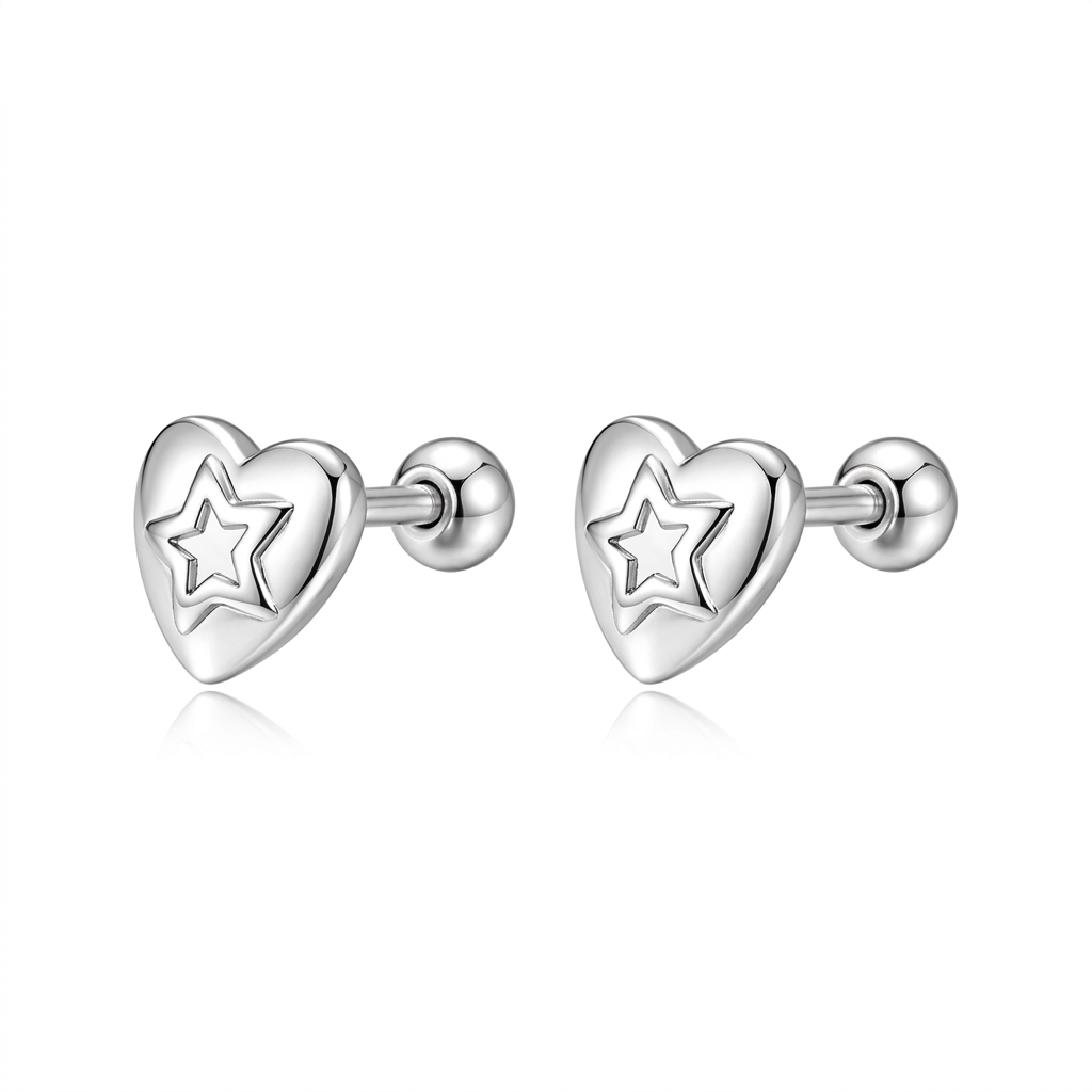 Aretes Corazón Liso