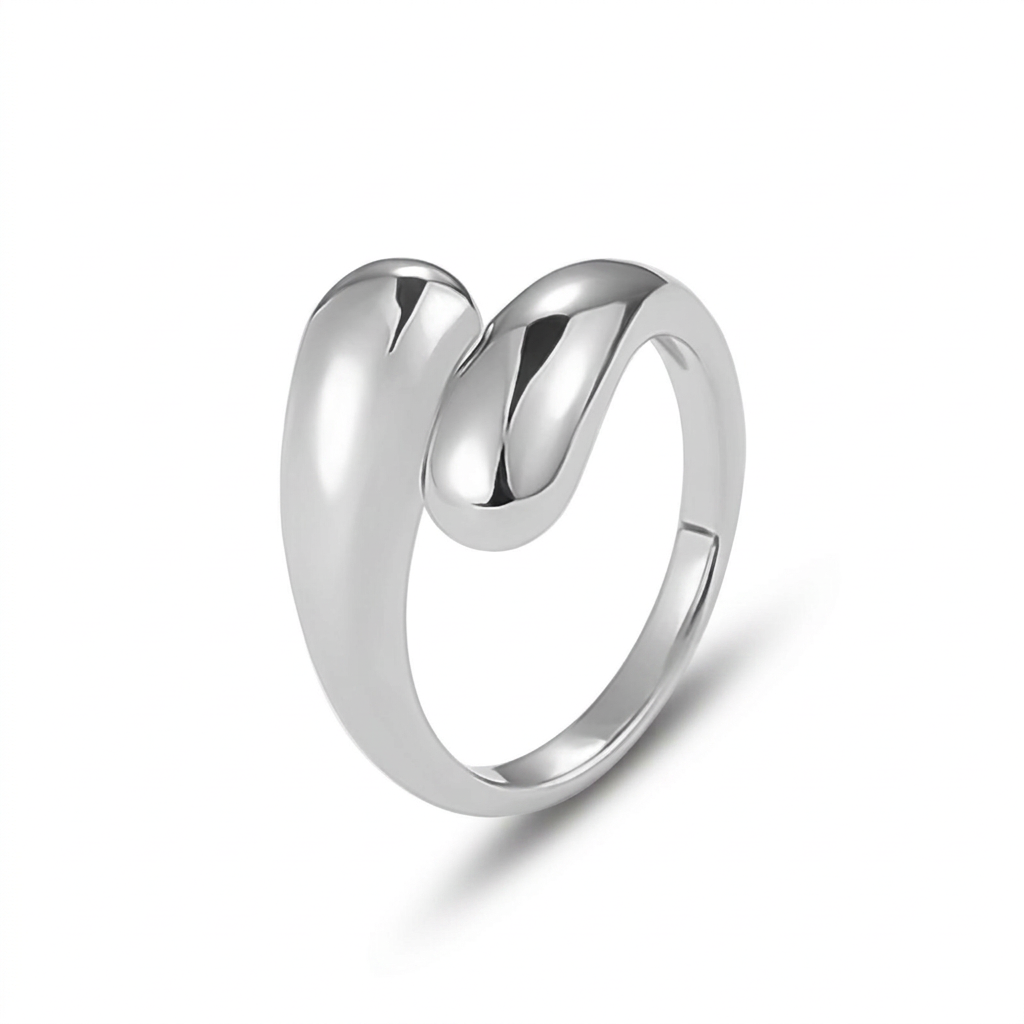Anillo Coctel Gota de Agua