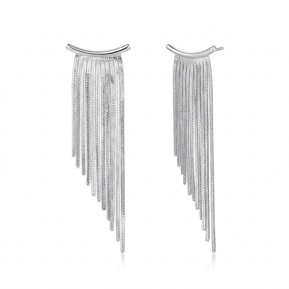 Aretes Cascada con Flecos