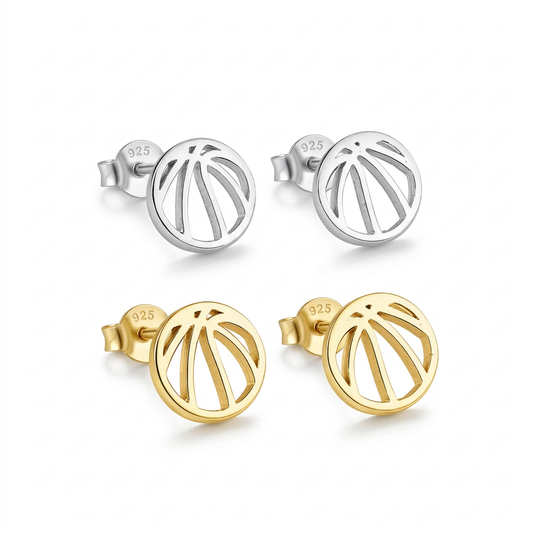 Aretes Balón de Básquetbol Calado