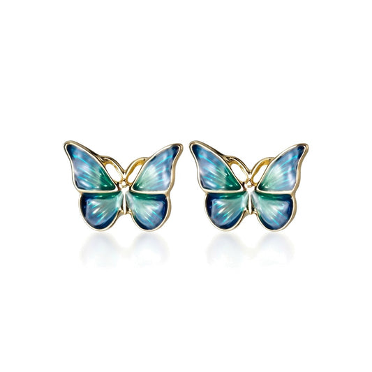 Aretes Alas de Mariposa Doradas