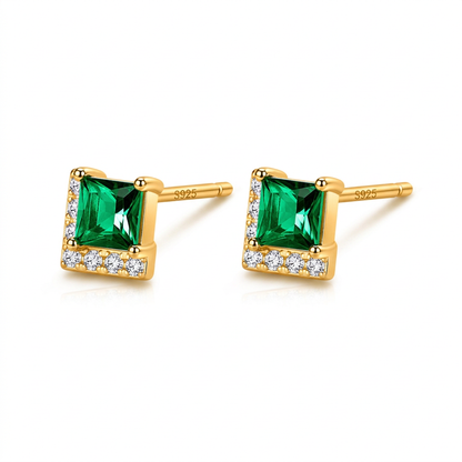 Aretes Zirconia Cuadrada
