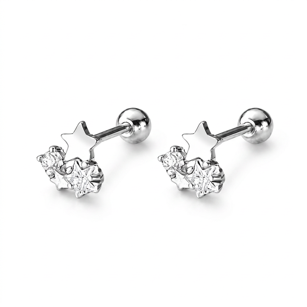 Aretes Estrella de Zirconia