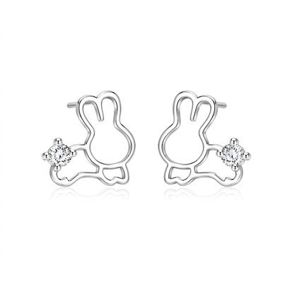 Aretes Conejito con Zirconias