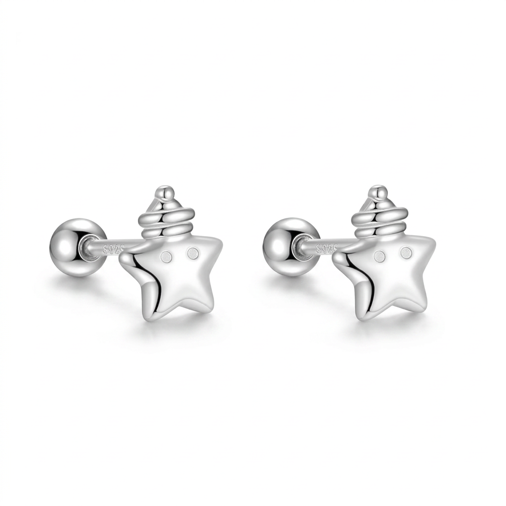 Aretes Gorrito de Dormir con Estrella