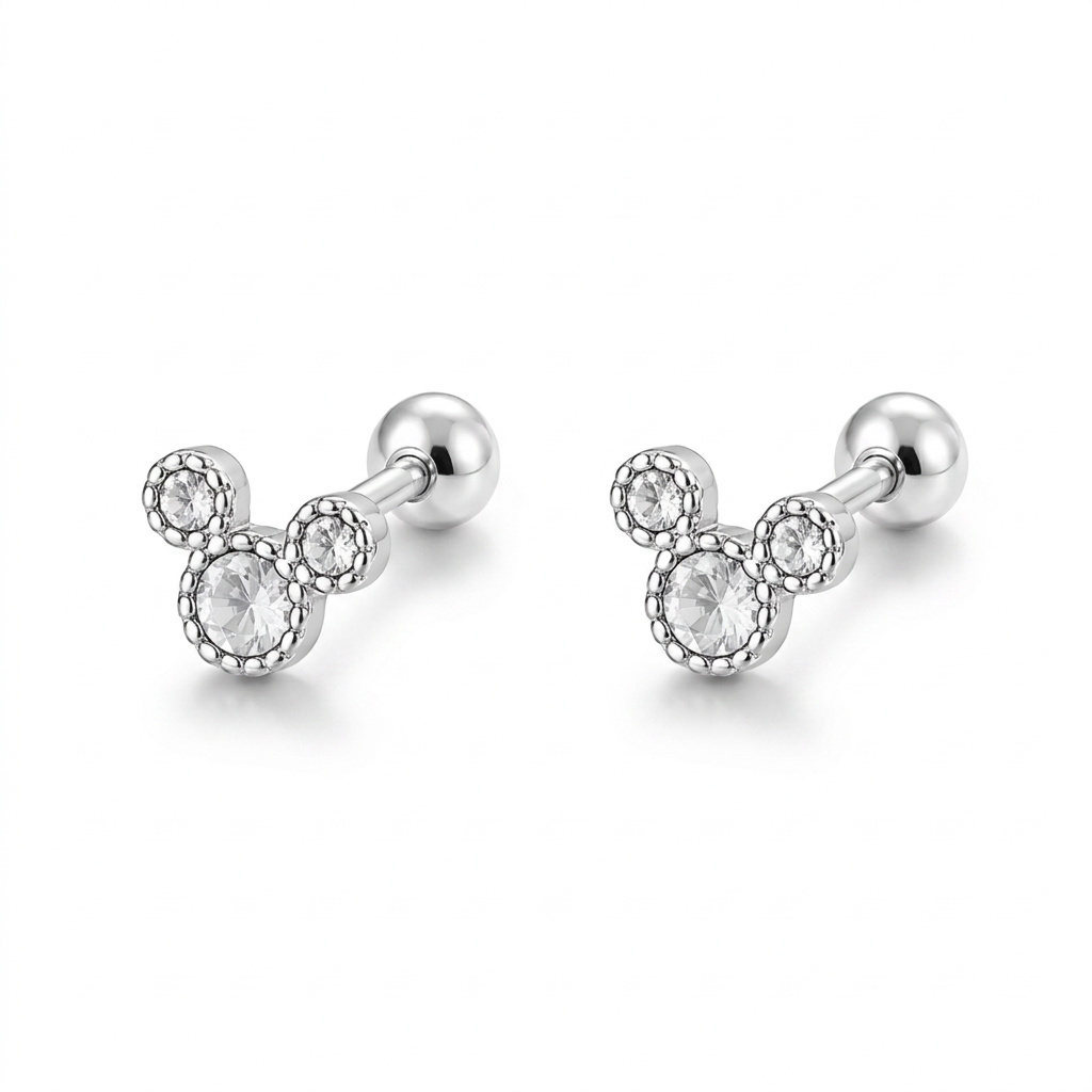 Aretes Ratoncito con Zirconias
