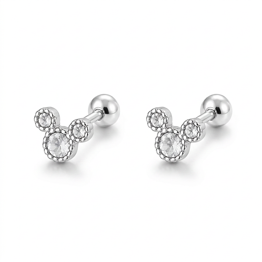 Aretes Ratoncito con Zirconias