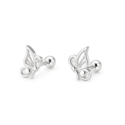 Aretes Alas de Mariposa en Dos Modelos