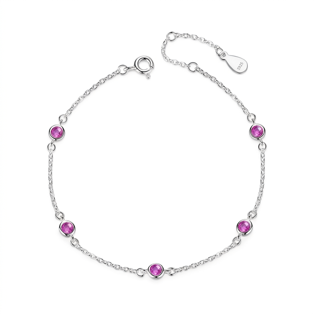 Pulsera con Zirconias Redondas
