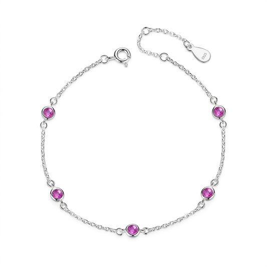 Pulsera con Zirconias Redondas