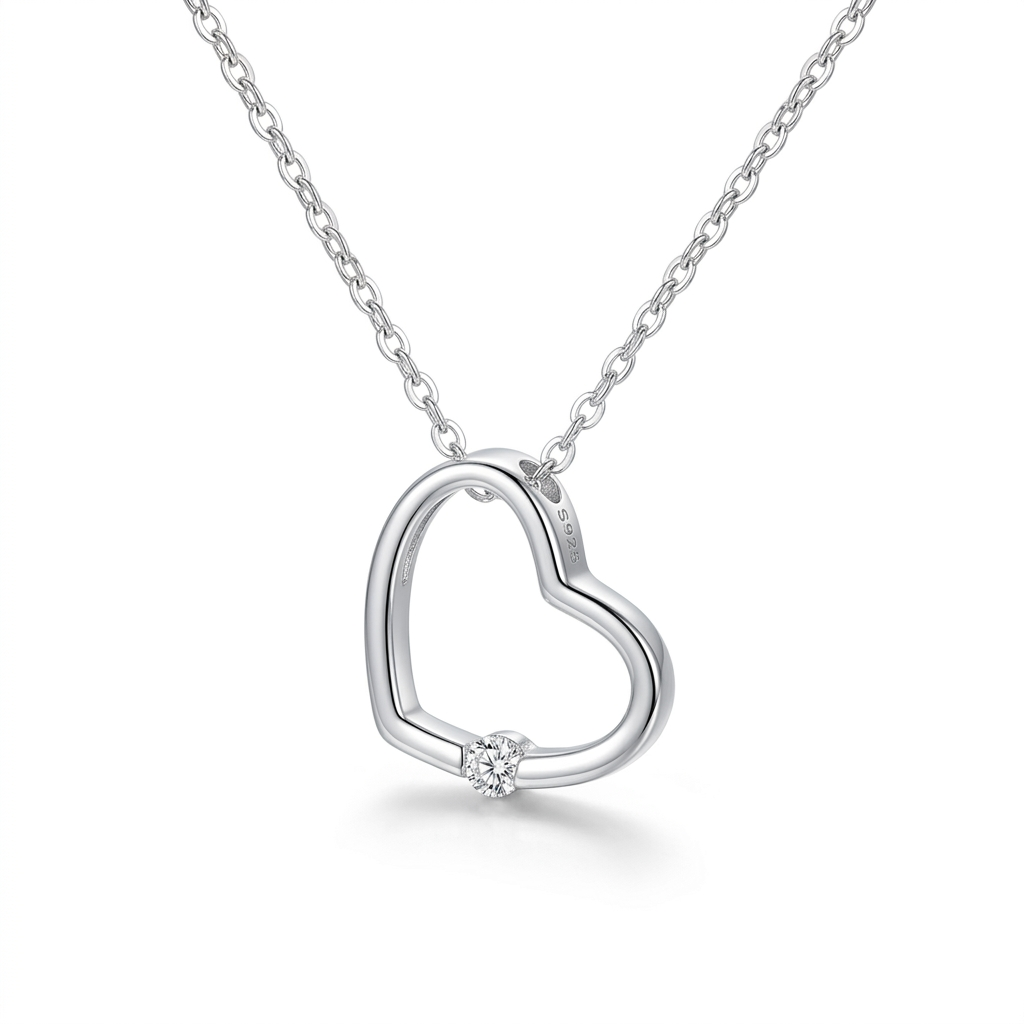 Collar Corazón Blanco o Rosa