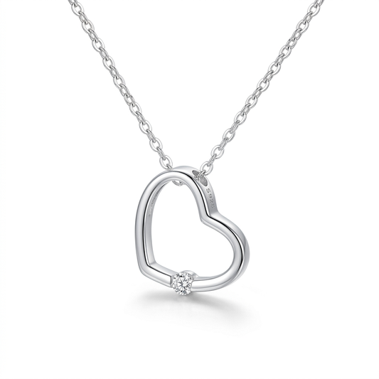 Collar Corazón Blanco o Rosa