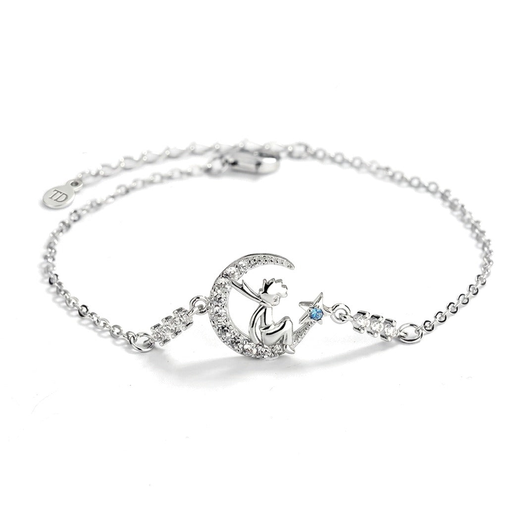 Pulsera Luna y Estrella Brillante