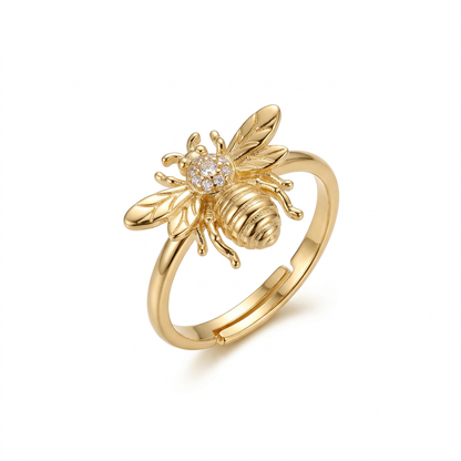 Anillo Abeja en Tono Dorado