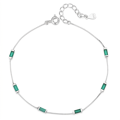 Pulsera con Zirconia Cuadrada Verde