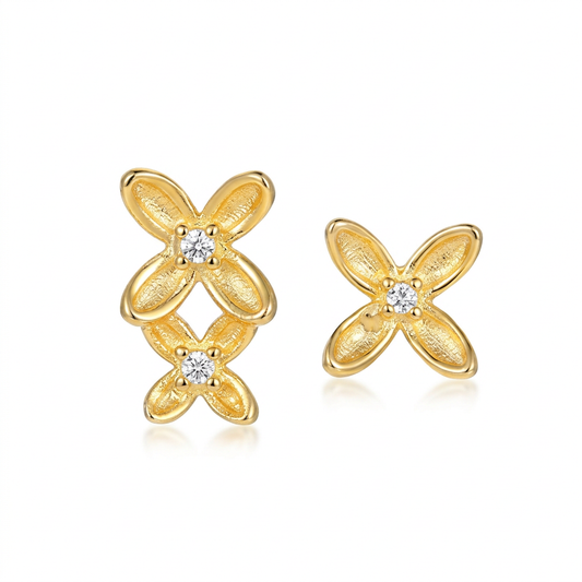 Aretes Flor Irregular