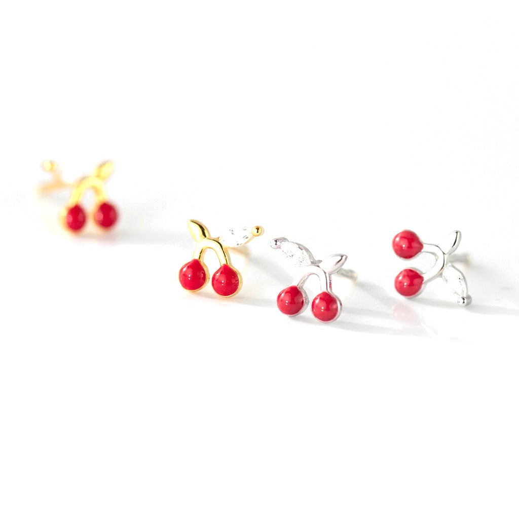 Aretes Cerezas con Zirconias
