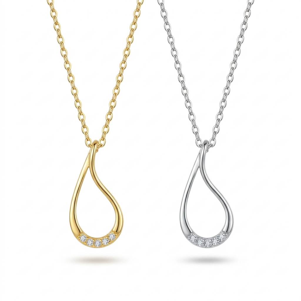 Collar Gargantilla Gota con Zirconias