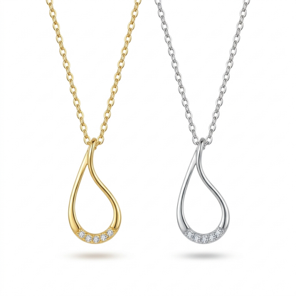 Collar Gargantilla Gota con Zirconias