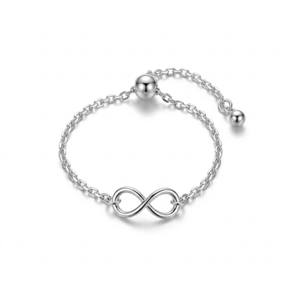 Anillo Cadena de Esferas Ajustable