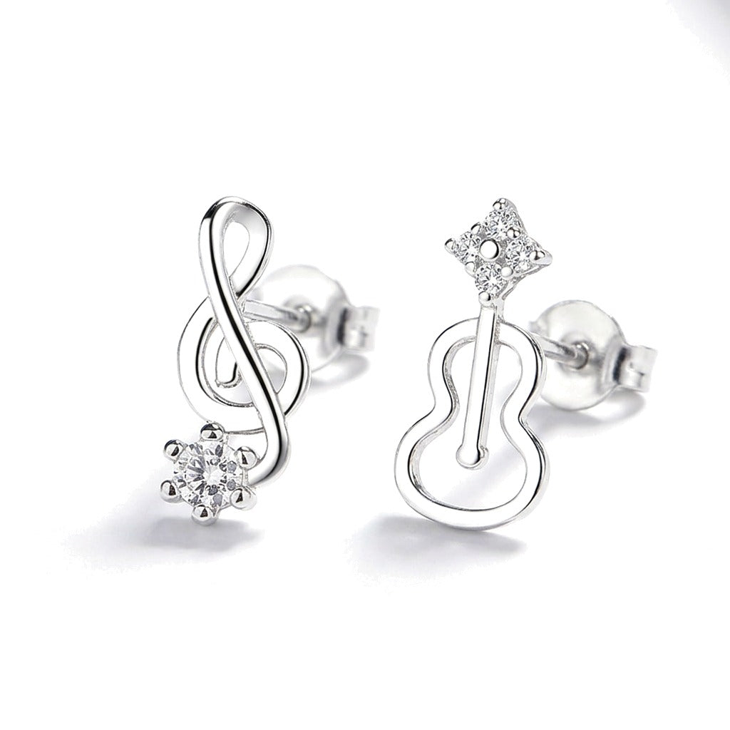Aretes Nota Musical y Guitarra