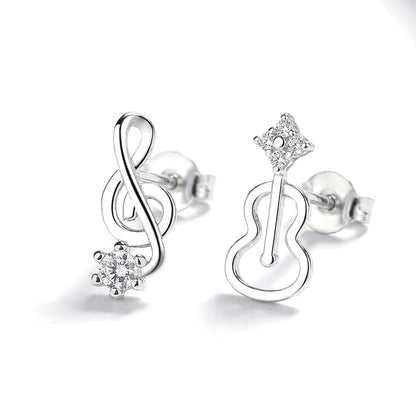 Aretes Nota Musical y Guitarra