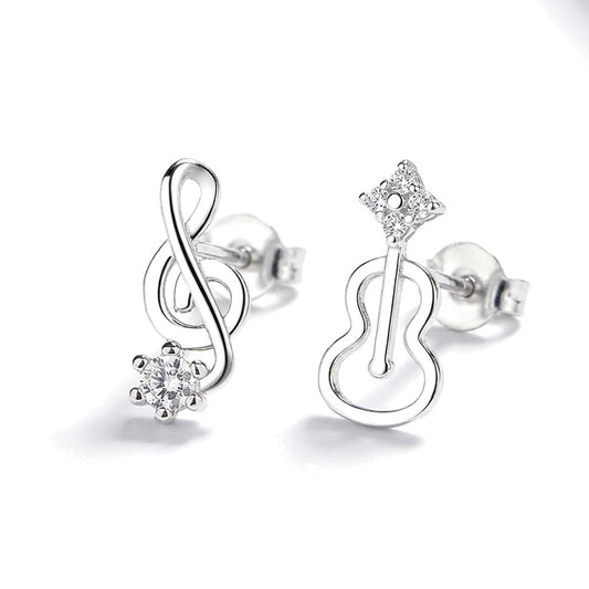 Aretes Nota Musical y Guitarra