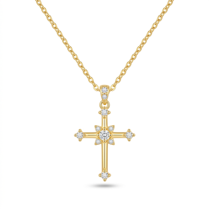 Collar Cruz Elegante con Zirconias