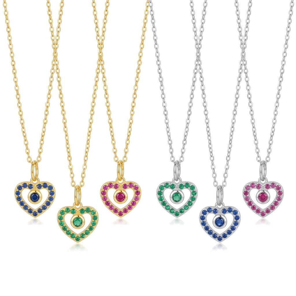 Collar Corazón de Color