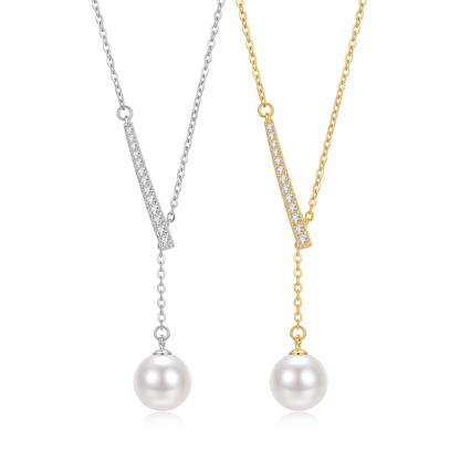 Collar en Y con Perla Ajustable