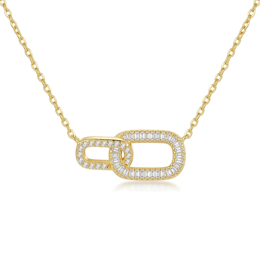Collar Doble Aro con Zirconias