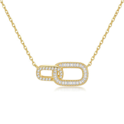 Collar Doble Aro con Zirconias