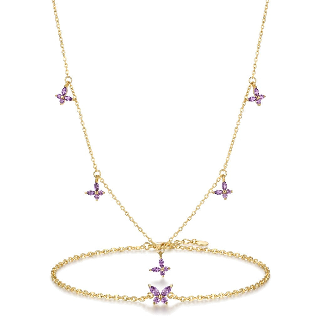 Pulsera o Collar Mariposa con Zirconias