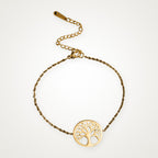 Pulsera Árbol de la vida dorada