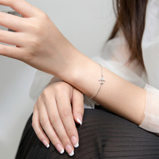 Pulsera Avión con Zirconias