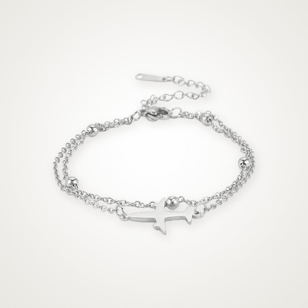 Pulsera Avioncito plateada