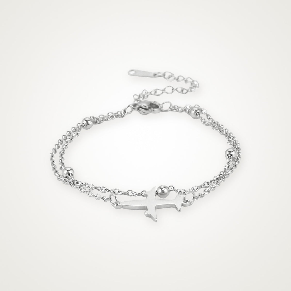 Pulsera Avioncito plateada