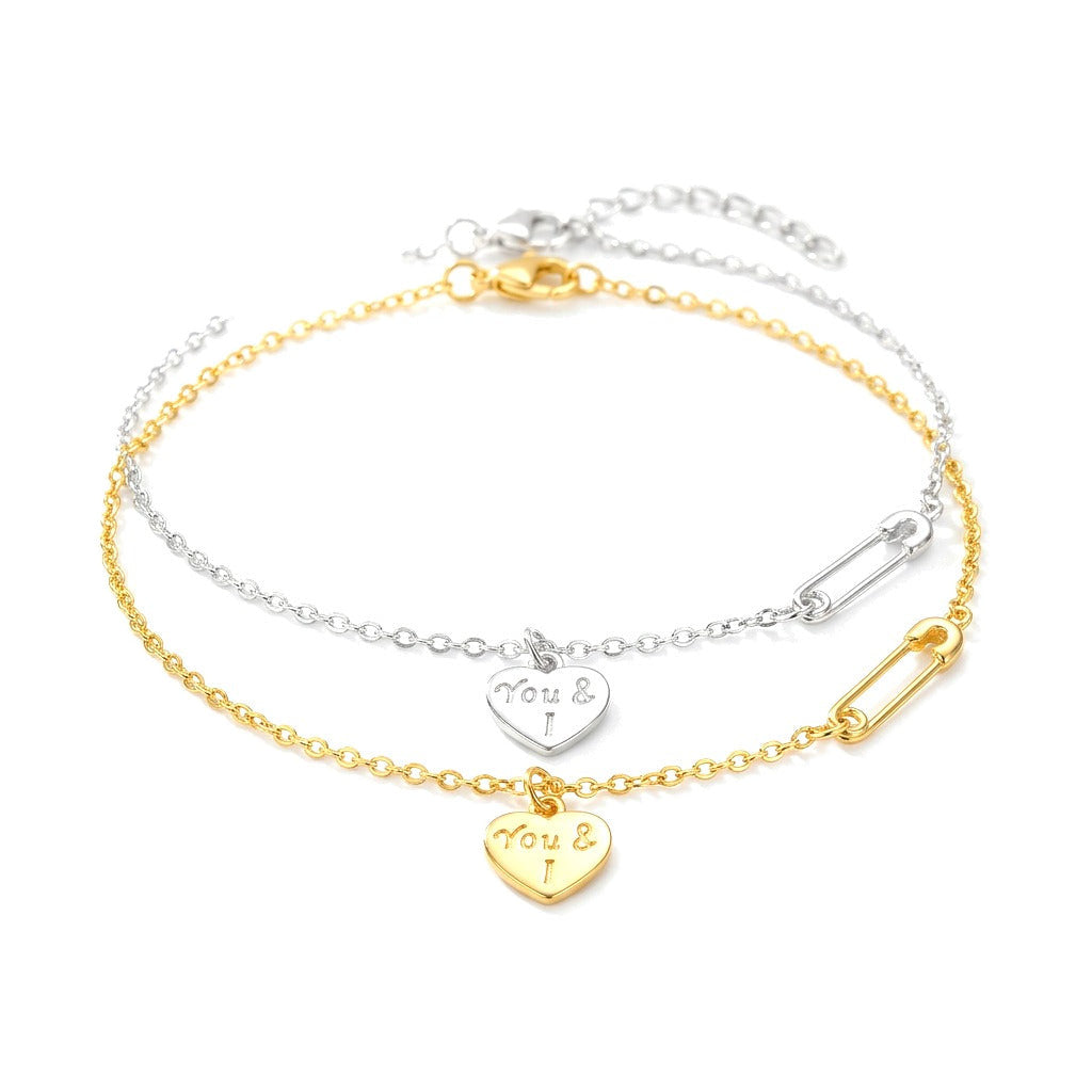 Pulsera Cadena Clip con Corazón