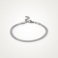 Pulsera Cadena serpiente plateada