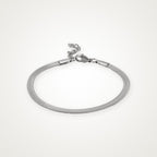 Pulsera Cadena serpiente plateada
