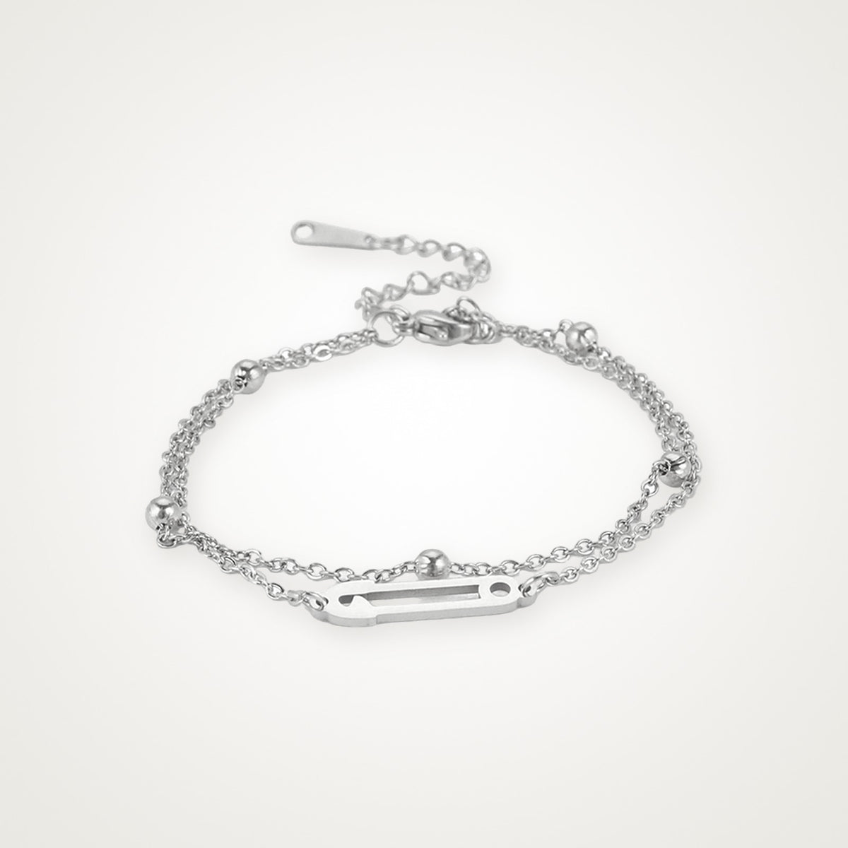 Pulsera Clip plateada